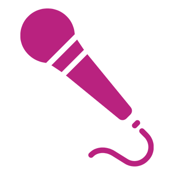 Microphone icon.